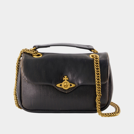 Anita Chain S Shoulder Bag - Vivienne Westwood - Leather - Black