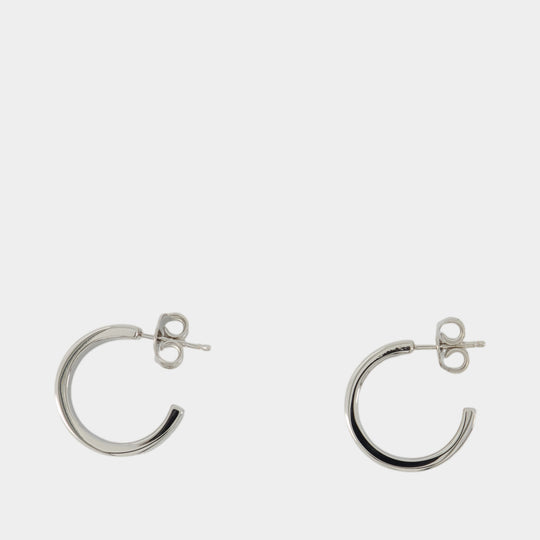 Minimal Earrings - MM6 Maison Margiela - Metal - Silver
