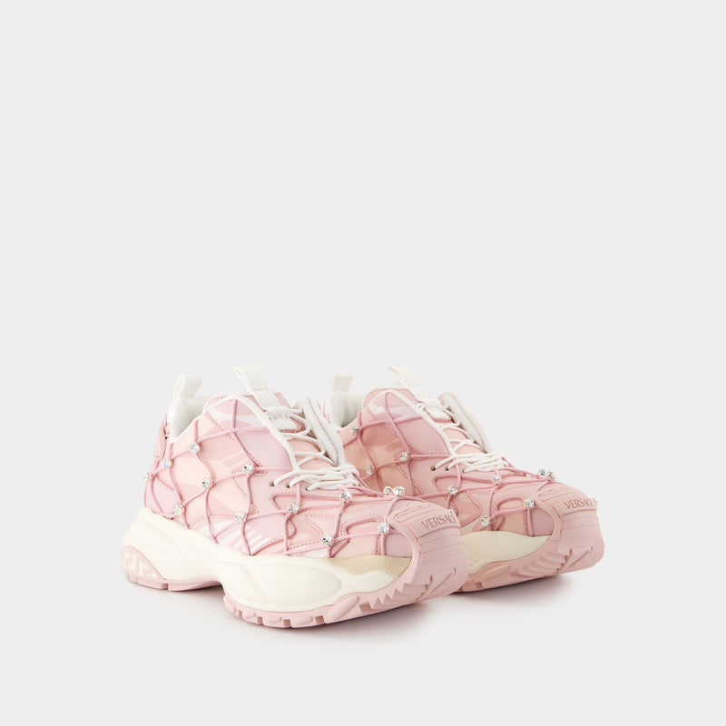 Sneakers - Versace - Leather - Pink