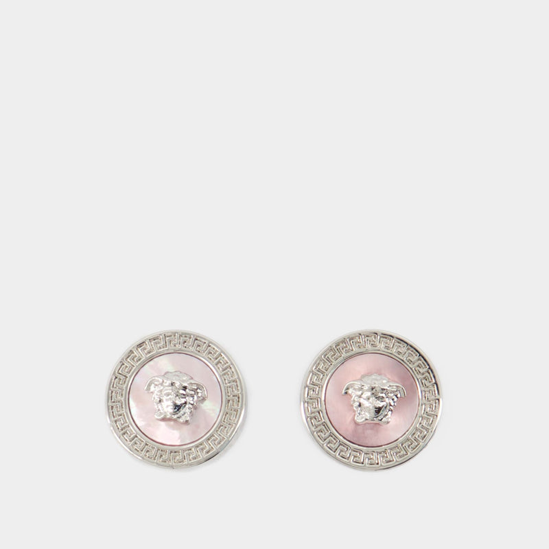 Icon Earrings - Versace - Metal - Pink