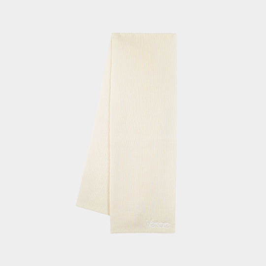 Embroidery Versace 1978 Re Ed米色棉质徽标围巾