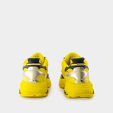 Low Top Sneakers - Versace - Leather - Yellow