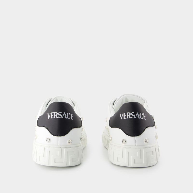 Sneakers - Versace - Leather - White