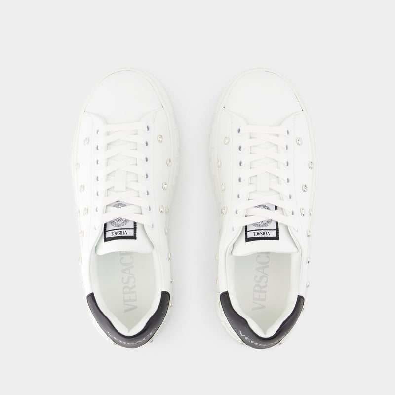 Sneakers - Versace - Leather - White