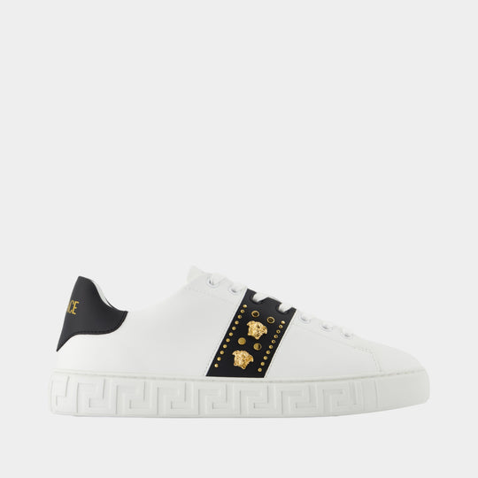 Meduse and Stud Free Bio Sneakers - Versace - Synthetic - White