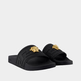 Slides Fabric - Versace - Synthetic - Black