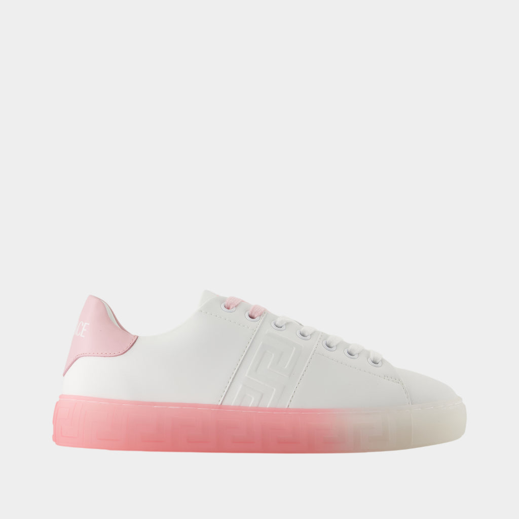 【関税&送料込み】Versace Free Bio Sneakers Free Bio Sneakers - Versace - Leather - White
