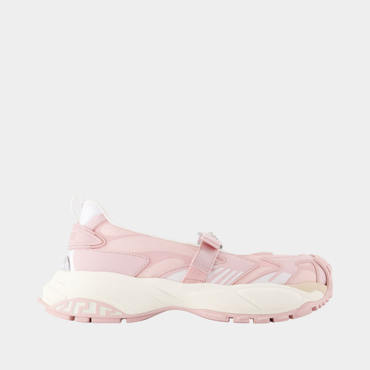 Mary Jane Sneakers - Versace - Synthetic - Pink