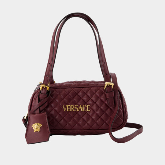 Mini Shoulder Bag - Versace - Leather - Burgundy