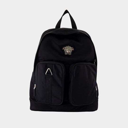 Backpack - Versace - Nylon - Black