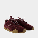 Trainers - Versace - Leather - Burgundy