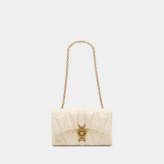 Kleio Mini Shoulder Bag - Versace - Leather - Beige