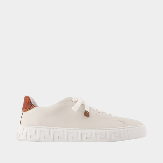 Sneakers - Versace - Leather - White