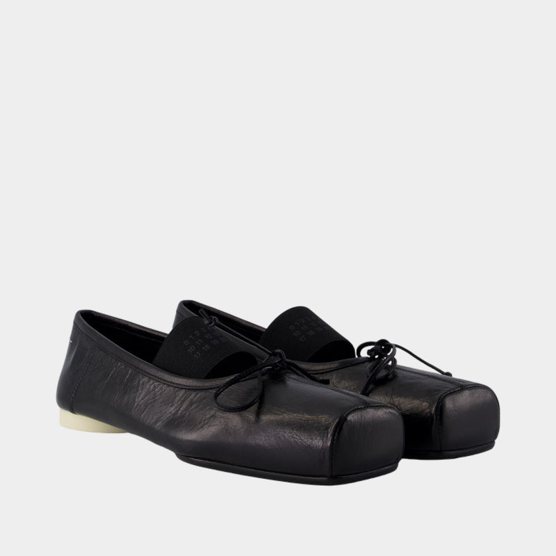 Ballerinas - MM6 Maison Margiela - Leather - Black
