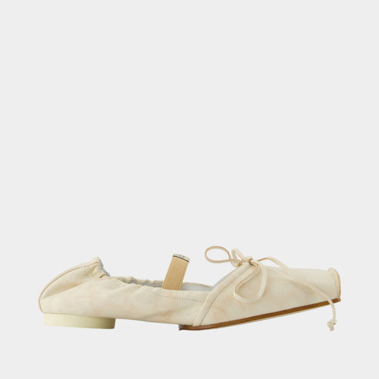 Ballerina flats - MM6 Maison Margiela - Leather - Beige