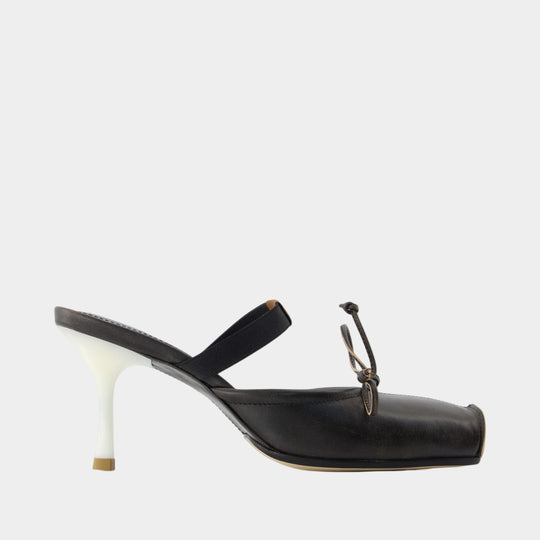 Sandals - MM6 Maison Margiela - Leather - Black
