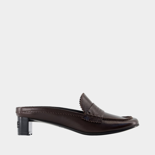 Mules - MM6 Maison Margiela - Leather - Brown