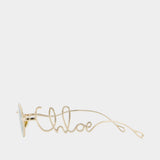 Ch0413s Sunglasses - Chloé - Metal - Gold