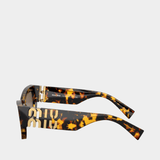 0mu 09ws Sunglasses - Miu Miu - Acetate - Brown