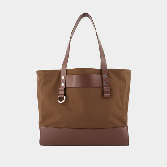 Shopper Bag - Marni - Cotton - Brown