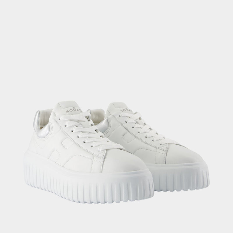 H Stripes Sneakers - Hogan - Leather - White