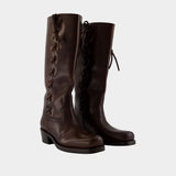 Roxanne Boots - Paris Texas - Leather - Brown