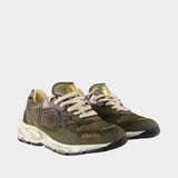 Running Dad Sneakers - Golden Goose Deluxe Brand - Leather - Khaki