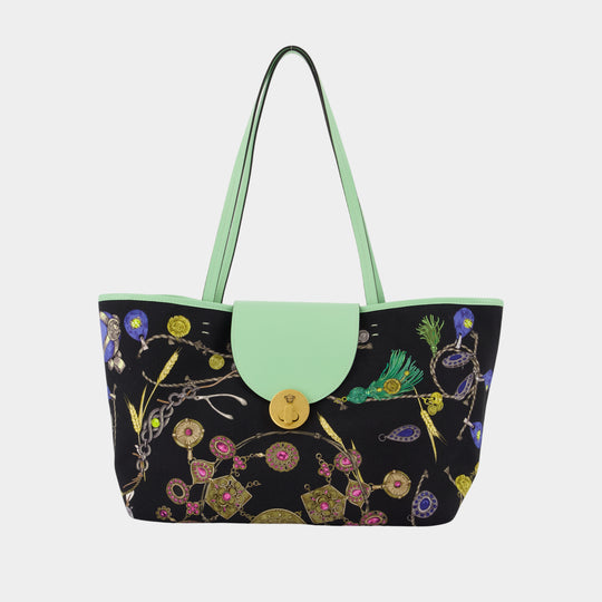 Small Tote Bag 'St. Broken Jewels' - Versace - Cotton - Multi