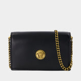 Mini Shoulder Bag - Versace - Leather - Black