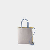 Museo Soft Mini Shopper Bag - Marni - Leather - Blue