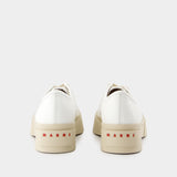 Laced Up Sneakers - Marni - Leather - White