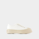 Laced Up Sneakers - Marni - Leather - White