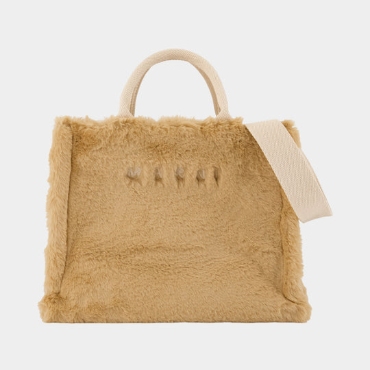 Small Shopper Bag - Marni - Synthetic - Beige