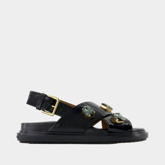 Fussbett Sandals - Marni - Leather - Black