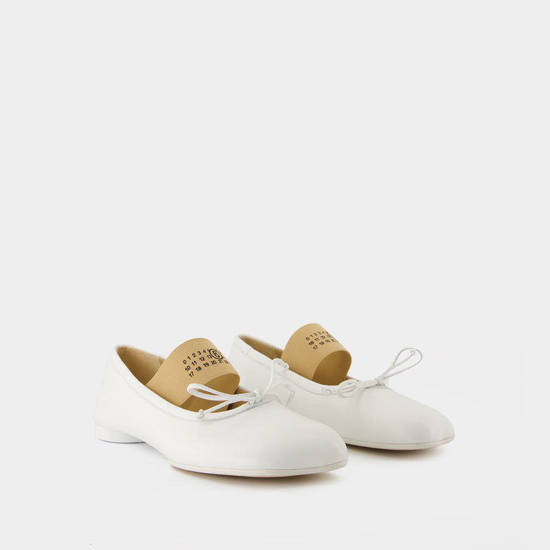 Ballerinas - MM6 Maison Margiela - Leather - White