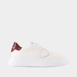 Temple Low Man Sneakers - Philippe Model - Leather - White