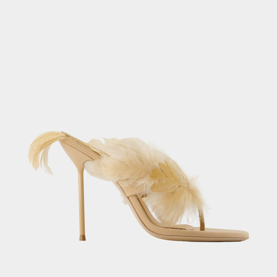 Lidia Sandals - Paris Texas - Synthetic - Beige