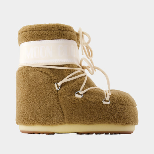Icon Low Fleece Boots - Moon Boot - Synthetic - Brown