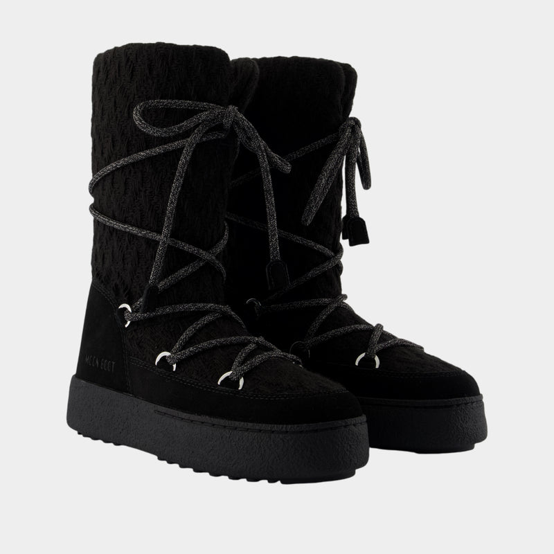 Mb X Gir Ltrack Boots - Moon Boot - Leather - Black