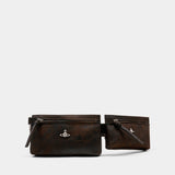 Double Pouch Belt - Vivienne Westwood - Leather - Brown