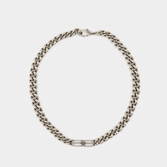 Bb Icon Gourmet Necklace - Balenciaga - Metal - Silver