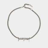 Typo Metal Necklace - Balenciaga - Metal - Silver