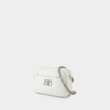 Monaco Camera Xs Shoulder Bag - Balenciaga - Leather - White