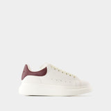 Oversize Sneakers - Alexander McQueen - Leather - White/Burgundy