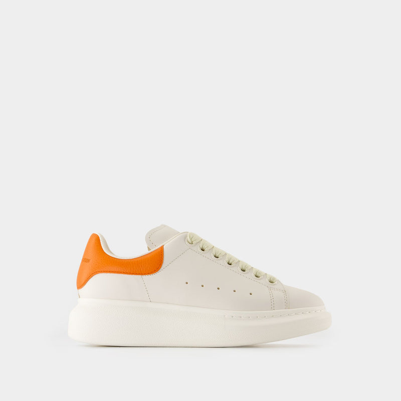 Oversize Sneakers Alexander McQueen Leather White/Orange