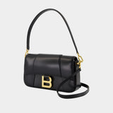 Hourglass Sling Small Shoulder Bag - Balenciaga - Leather - Black