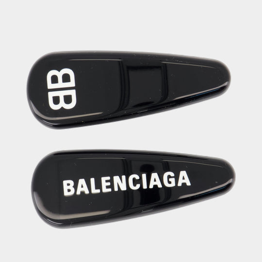 Holli Hair Clips - Balenciaga - Metal - Black