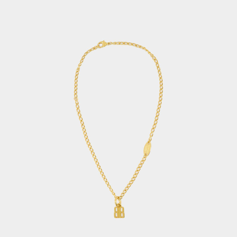 Nano Thin Necklace - Balenciaga - Metal - Gold
