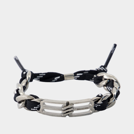 Bb Icon Lace Bracelet - Balenciaga - Metal - Black