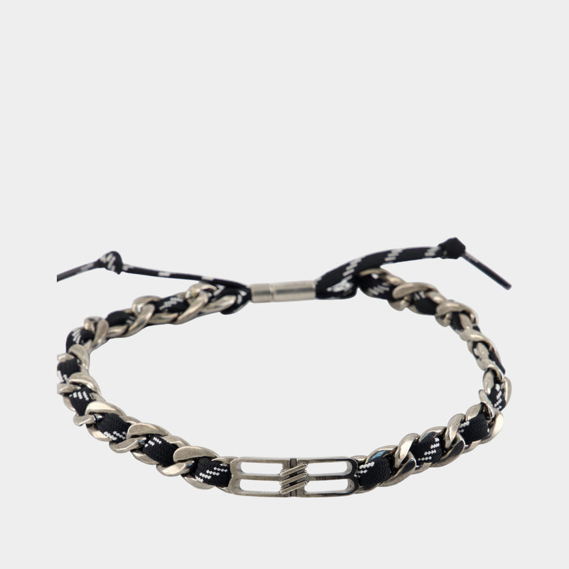 Bb Icon Lace Necklace M - Balenciaga - Metal - Black